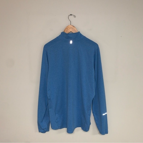 Nike Dri-Fit Element Long Sleeve Men Size Large  Blue 1/2 Zip Lightweight Jacket - Picture 7 of 10